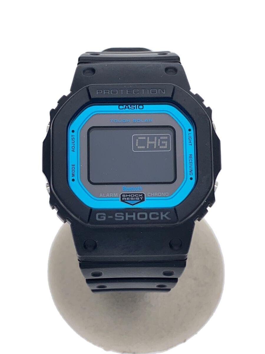 CASIO / ソーラー腕時計・G-SHOCK/アナログ/ラバー/BLK/BLK