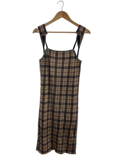 商品画像：ノースリーブワンピース/36/レーヨン/BEG/チェック/TA71-XH020 1