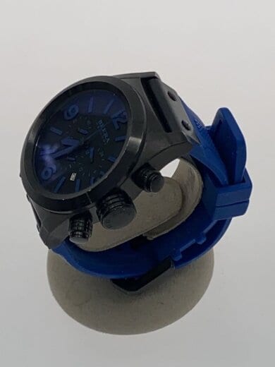 商品画像：クォーツ腕時計/アナログ/ラバー/BLK/BLU/SS/AC09 2