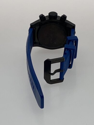 商品画像：クォーツ腕時計/アナログ/ラバー/BLK/BLU/SS/AC09 4