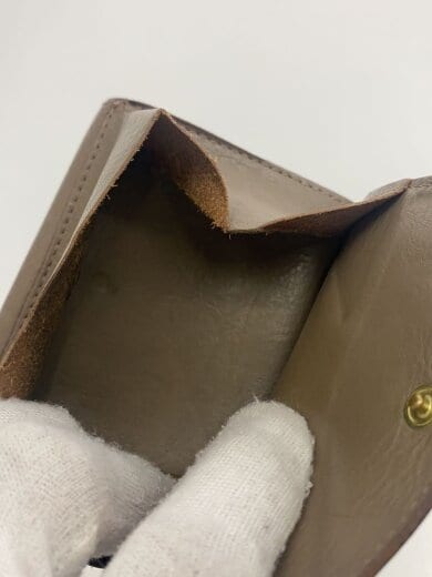 商品画像：3つ折り財布/レザー/BEG/無地/メンズ// 5