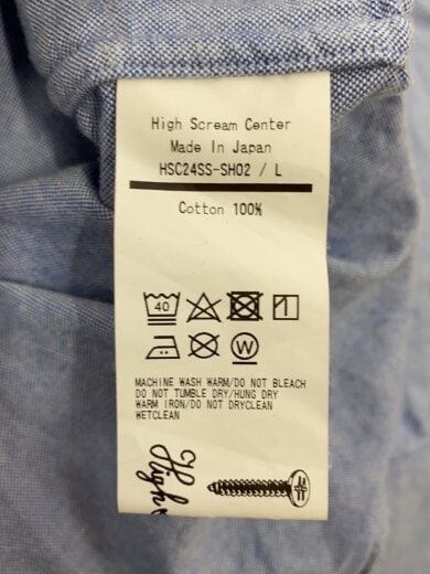 商品画像：長袖シャツ/L/コットン/BLU/HSC24SS-SH02 4