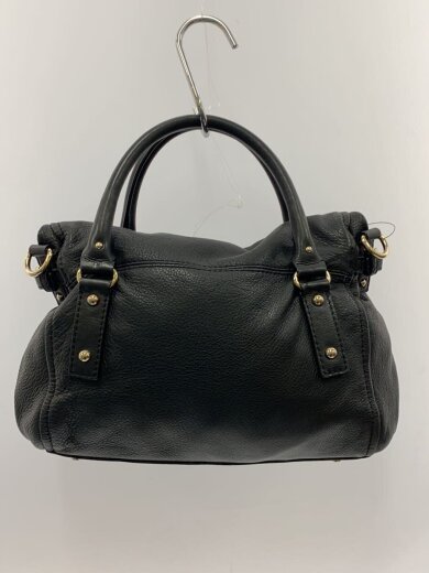 商品画像：2WAYハンドバッグ/レザー/BLK/無地 3