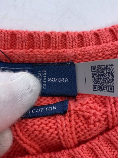 商品画像：ニット・セーター(薄手)/S/コットン/PNK/無地 4