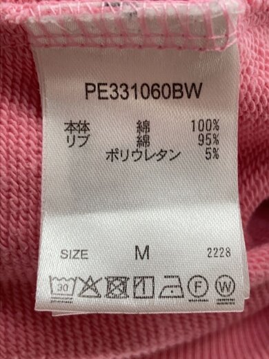 商品画像：ジップパーカー/M/コットン/PNK/PE331060BW// 4