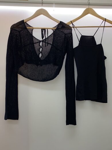 商品画像：カーディガン(薄手)/FREE/レーヨン/BLK/無地/0224201220070 7