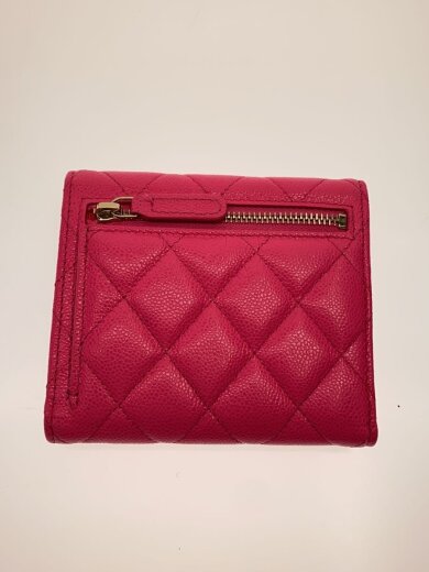 商品画像：3つ折り財布/レザー/PNK/無地/レディース/AP0231 2