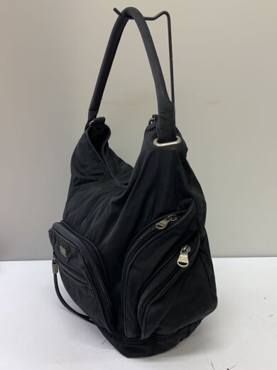商品画像：ショルダーバッグ/デニム/BLK/00s/Hobo BAG/Y2K/ショルダー欠品、内側、ジップ 2