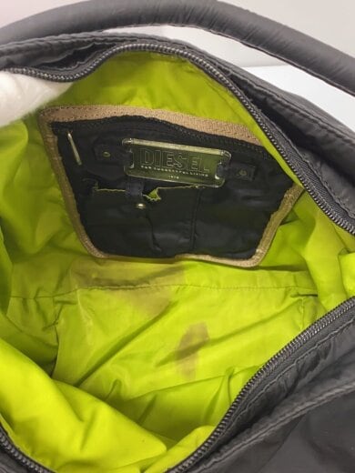 商品画像：ショルダーバッグ/デニム/BLK/00s/Hobo BAG/Y2K/ショルダー欠品、内側、ジップ 6