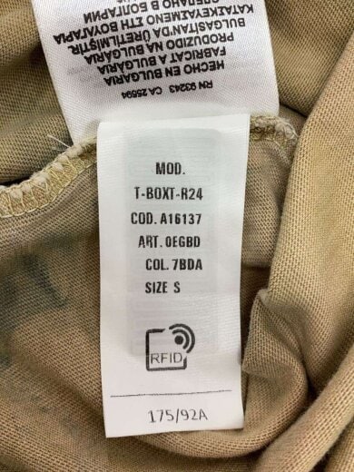 商品画像：Tシャツ/S/コットン/KHK/プリント/0EGBD 4