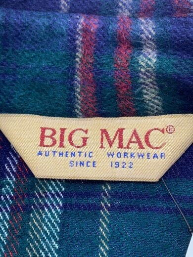 商品画像：長袖シャツ/L/コットン/NVY/チェック/90s/USA製/ヘビネル 3