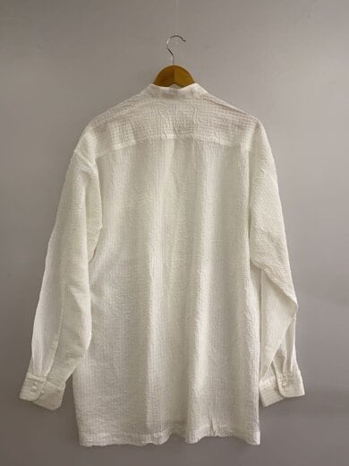 商品画像：98SS/シワ加工スタンドカラーシアーシャツ/L/ポリエステル/WHT/ME81-FJ199/襟汚れ 2