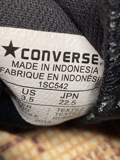 商品画像：ハイカットスニーカー/22.5cm/BLK/1SC542/西陣織 5