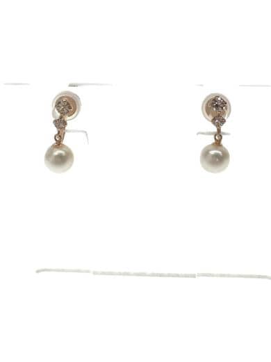 イヤリング/K10/パール/PNK/レディース