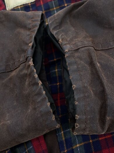 商品画像：BACKHOUSE/オイルドコート/S/コットン/BRW/コーデュロイ襟 6