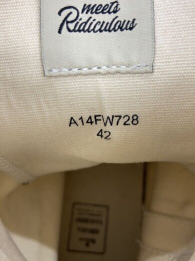 商品画像：ハイカットスニーカー/42/WHT/キャンバス/A14FW728 5