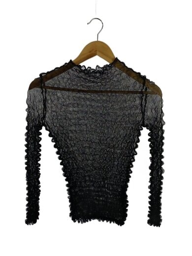 商品画像：トップス/FREE/ポリエステル/黒/01320490130/2PIECES SHEER POPCORN TOP 1