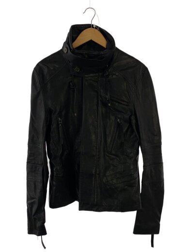 商品画像：レザージャケット・ブルゾン/--/レザー/BLK 1