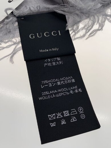 商品画像：ストール/レーヨン/GRY/総柄/レディース// 3