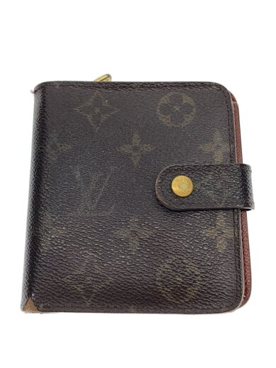 商品画像：コンパクト・ジップ_モノグラム・キャンバス/PVC/BRW/レディース 1