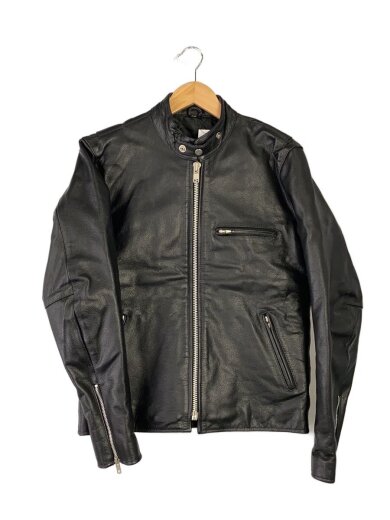 商品画像：シングルライダースジャケット/40/レザー/BLK/無地// 1
