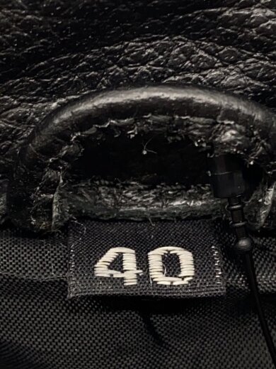 商品画像：シングルライダースジャケット/40/レザー/BLK/無地// 4