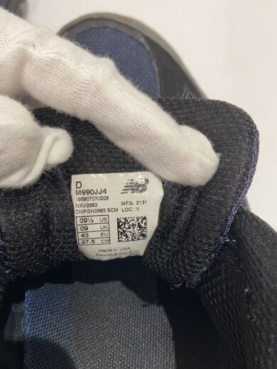 画像：NEW BALANCE × JJJJoundM990/ネイビー/27.5cm/NVY5