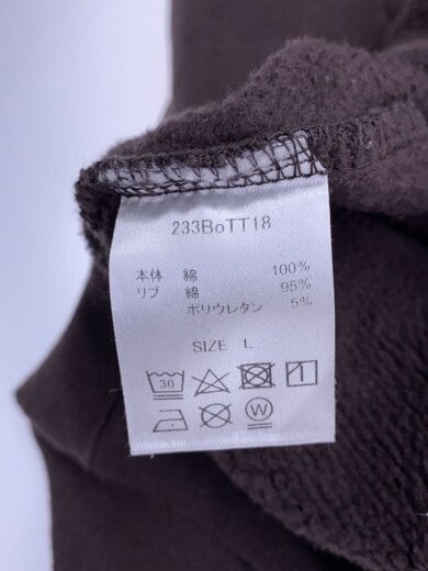 商品画像：パーカー/M/コットン/BRW/233BoTT18/色褪せ/表面や袖にシミ有 4
