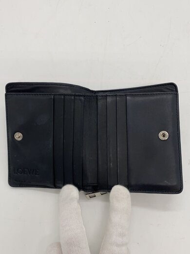 商品画像：リピート アナグラム/2つ折り財布/レザー/BLK/総柄/レディース 4