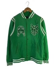 スウェットスタジャン/M/コットン/GRN