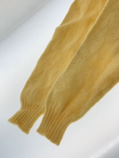 商品画像：ニット・セーター(厚手)/42/ウール/イエロー/無地/英国製 4