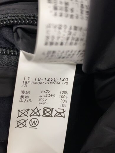 商品画像：ダウンジャケット/S/ナイロン/BLK/11-18-1200-120 4