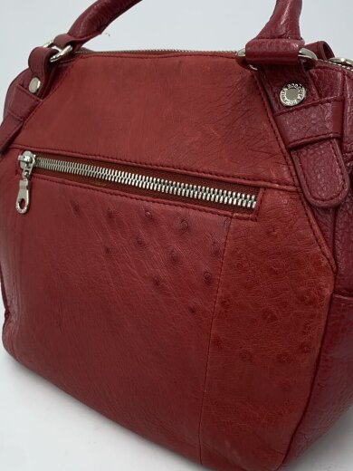 商品画像：ハンドバッグ/レザー/RED/無地/オーストリッチ// 8