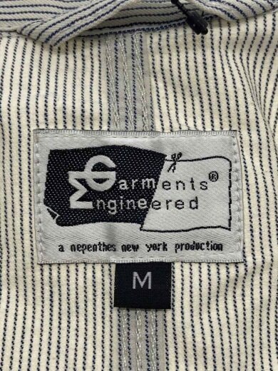 商品画像：ショップコート/M/コットン/WHT/ストライプ// 3