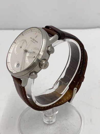 商品画像：クォーツ腕時計/アナログ/レザー/WHT/BRW 2