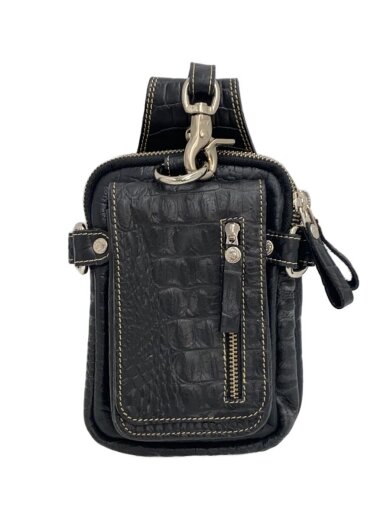 商品画像：ポーチ/レザー/BLK 1