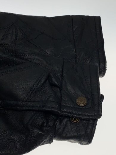 商品画像：レザージャケット・ブルゾン/XXL/レザー/BLK/総柄// 5
