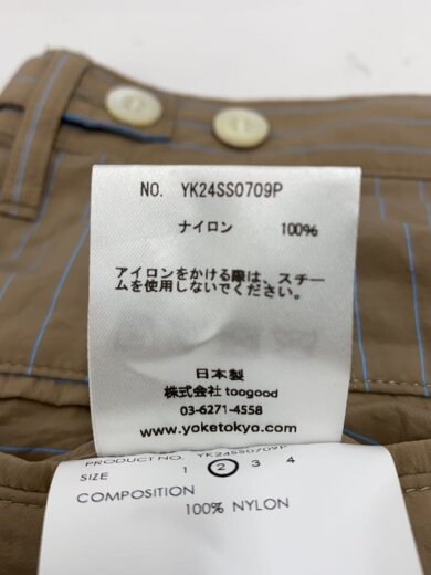 商品画像：ショートパンツ/2/コットン/BEG/ストライプ/YK24SS0709P 6