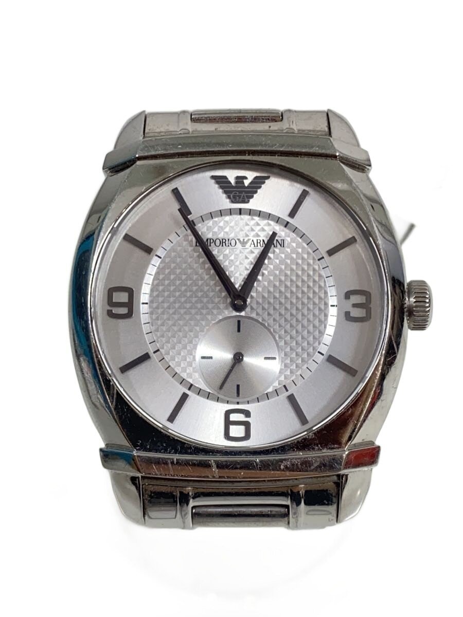 EMPORIO ARMANI / クラシック_カルメロ_ラージ_QZ_SS_42mm/アナログ/SLV/SLV