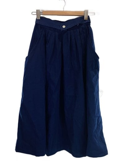 商品画像：ロングスカート/40/コットン/NVY/無地 1