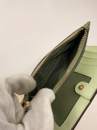 商品画像：2つ折り財布/フェイクレザー/GRN/レディース// 5