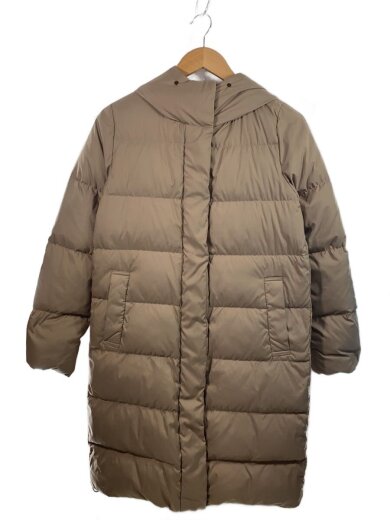商品画像：ロングダウンジャケット/36/ポリエステル/BEG/無地/UR87-27T006 1