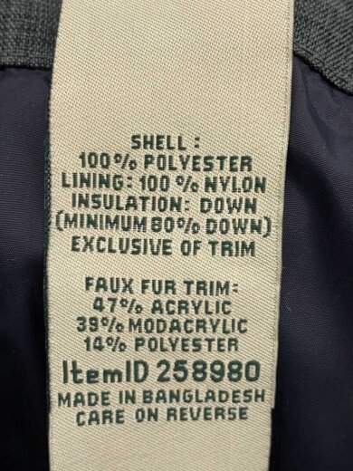 商品画像：ダウンジャケット/L/ポリエステル/GRY/無地/258980 4