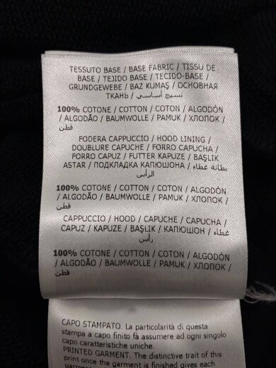 商品画像：ジップパーカー/M/コットン/BLK/G10918G79510 5