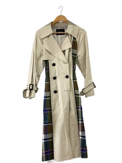 商品画像：トレンチコート/36/コットン/BEG/チェック/3936 2038-0// 1