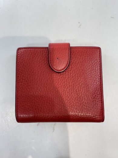 商品画像：2つ折り財布_インターロッキングG/レザー/RED/レディース 2