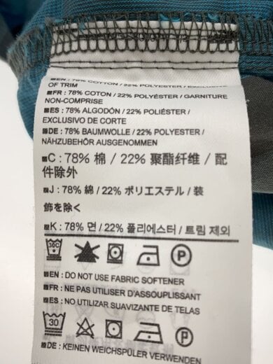 商品画像：半袖シャツ/M/コットン/BLU/チェック/14009-61613// 4