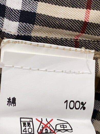 商品画像：長袖シャツ/M/コットン/BEG/チェック// 4