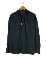 22SS/DECHINE GATHER SHIRT/長袖シャツ/44/ポリエステル/BLK/2122-106
