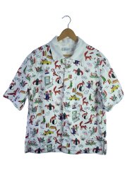 22SS/ホノルルシャツ/オープンカラー/半袖シャツ/M/コットン/WHT/総柄/IM00460WC4011